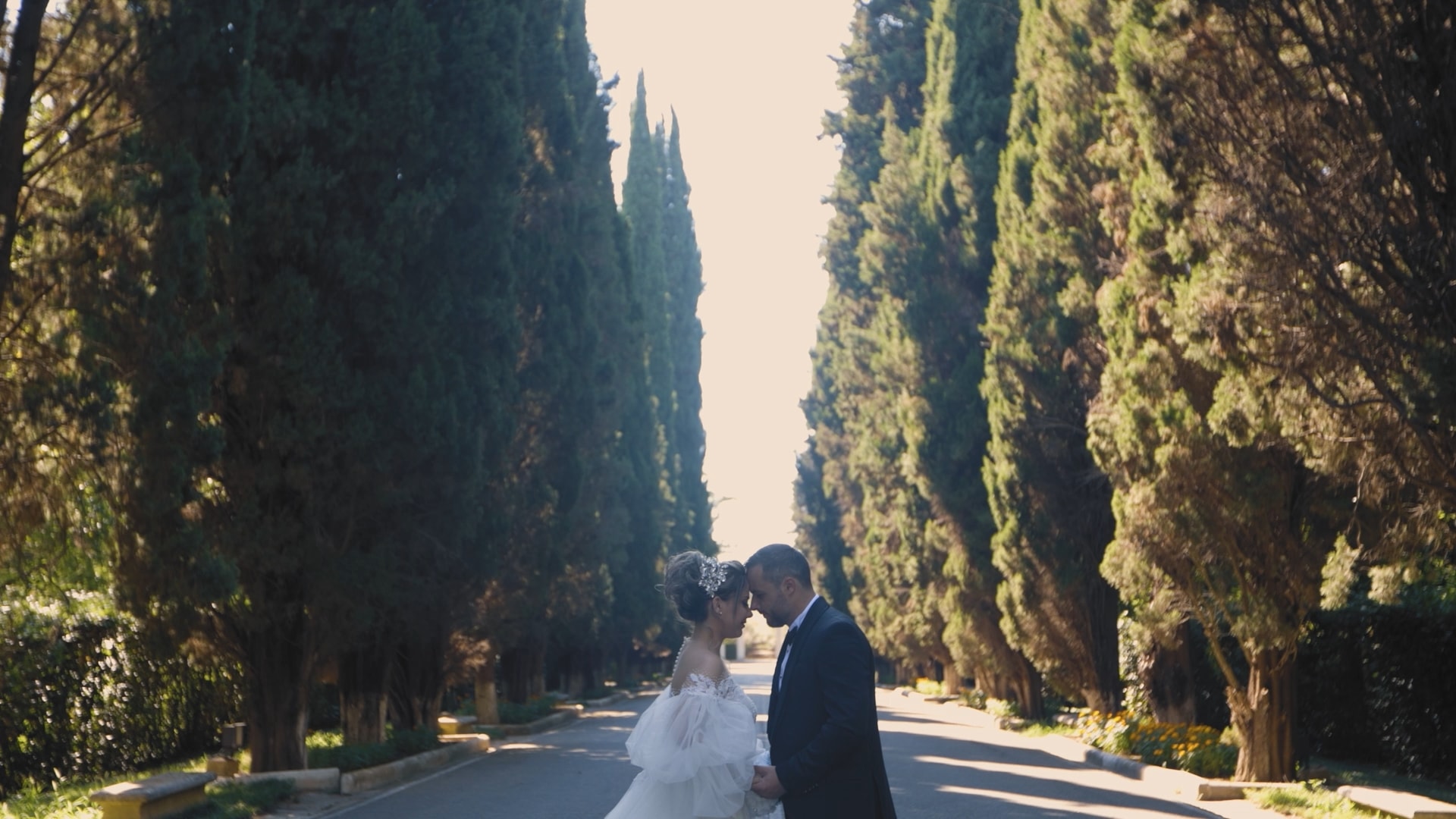 Couple first look wedding day emotional