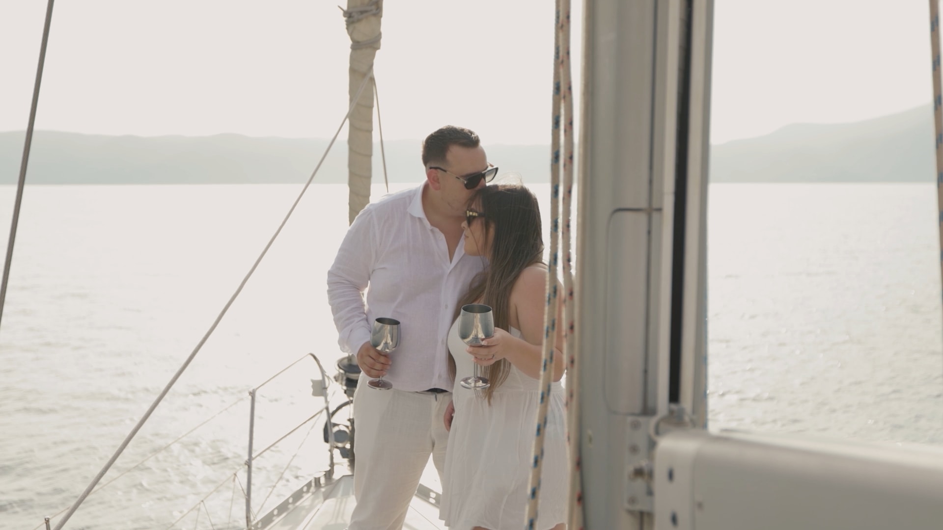 Wedding couple portrait romantic moment